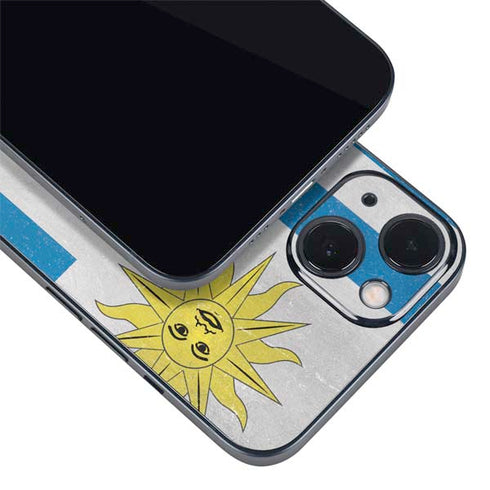 Uraguay Flag Distressed iPhone 15 Skin
